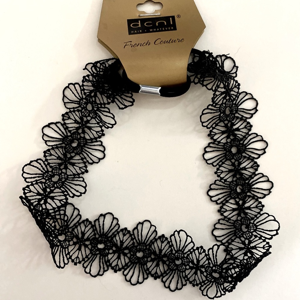 Black Lace Headband NEW